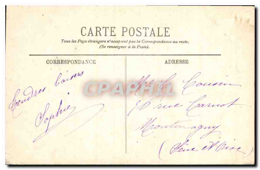CPA Lourdes L'Ange a l'Entree du Calvaire  — Verso