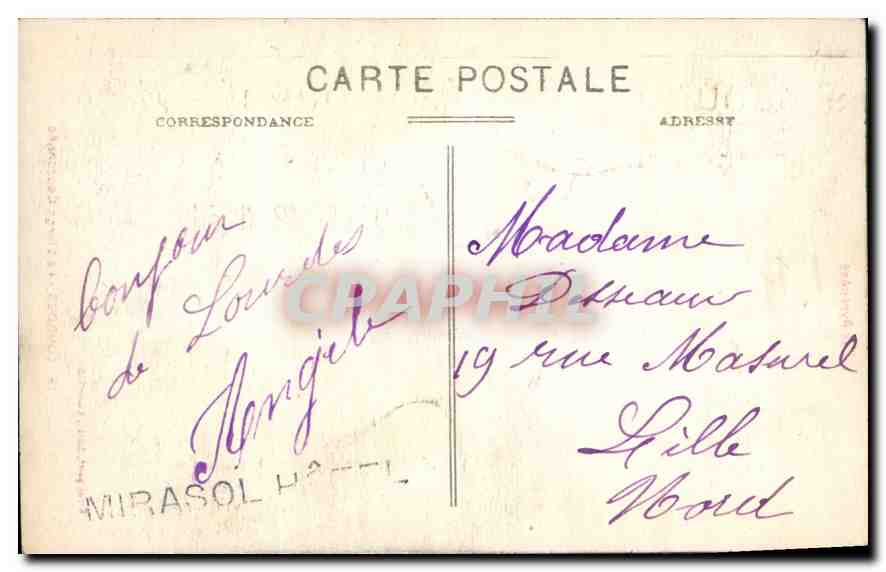 CPA Lourdes la Vierge Couronnee  — Verso