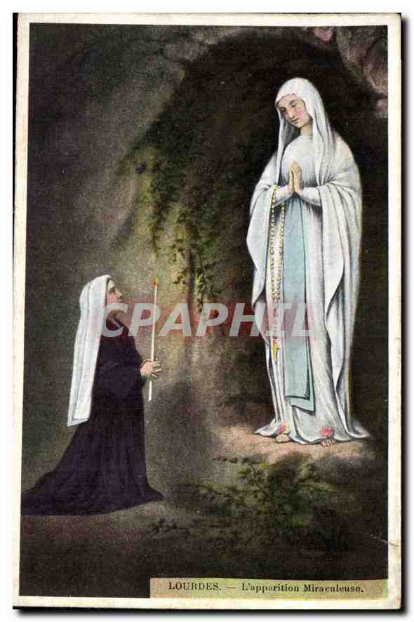 CPA Lourdes L'Apparition Miraculeuse 
