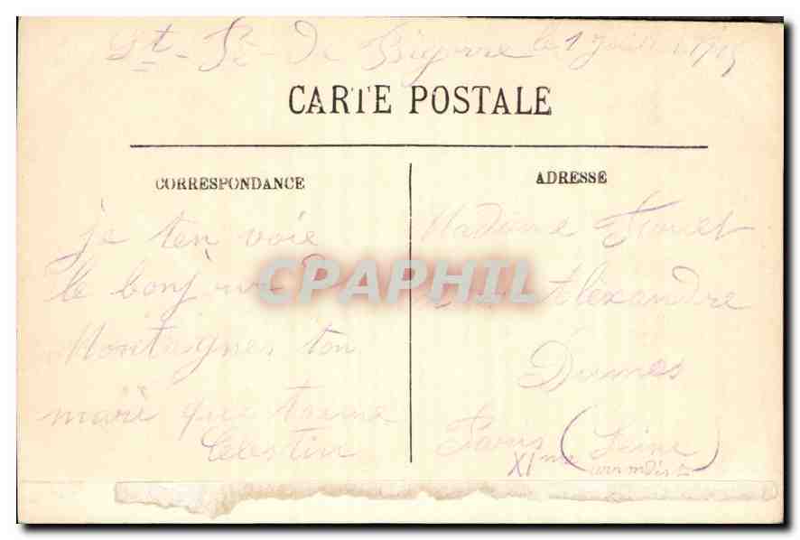 CPA Lourdes Entree de l'Esplanade  — Verso