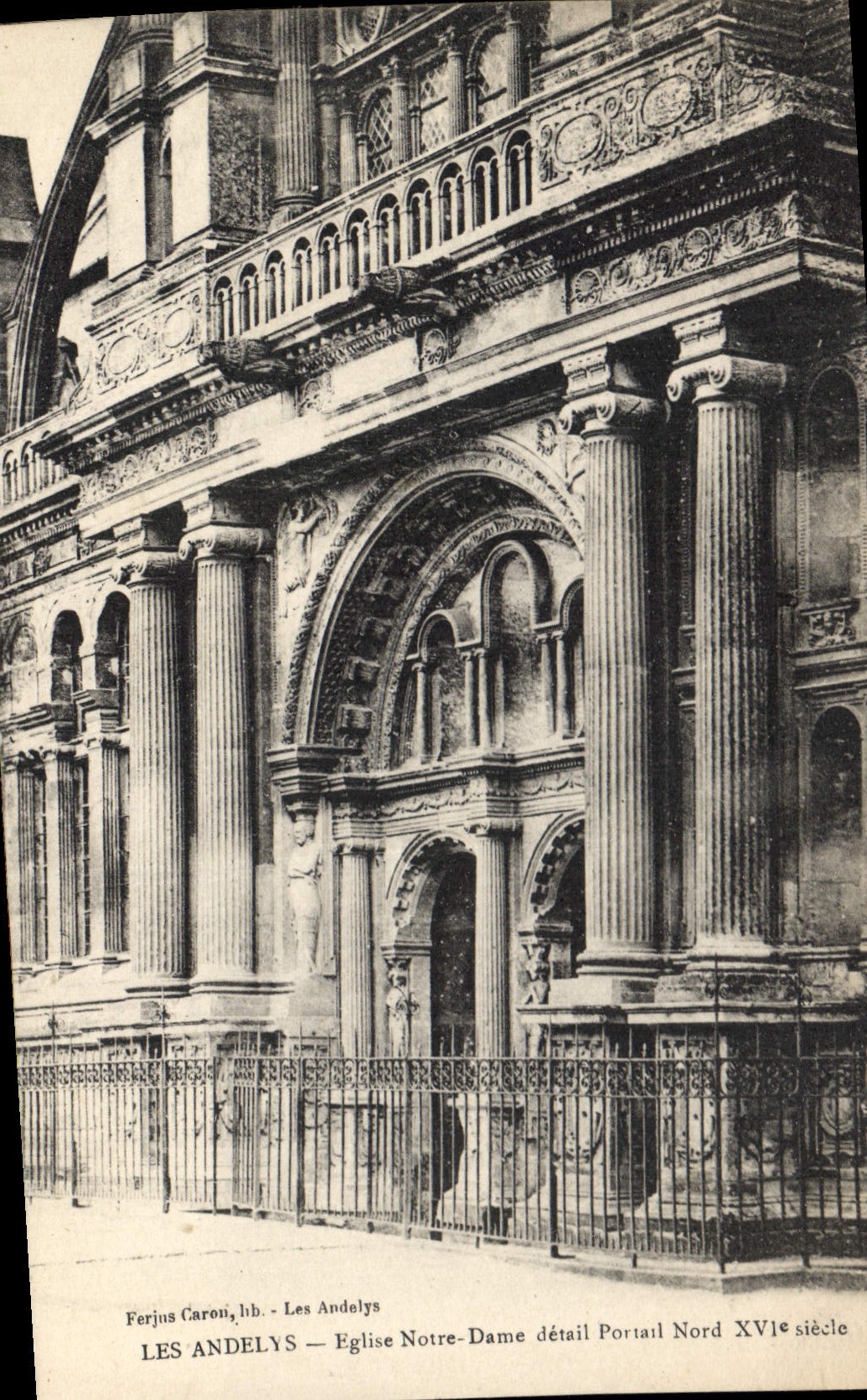 Les Andelys — Église Notre-Dame, détail portail nord, XVIe siècle — Ferjus Caron, hb.