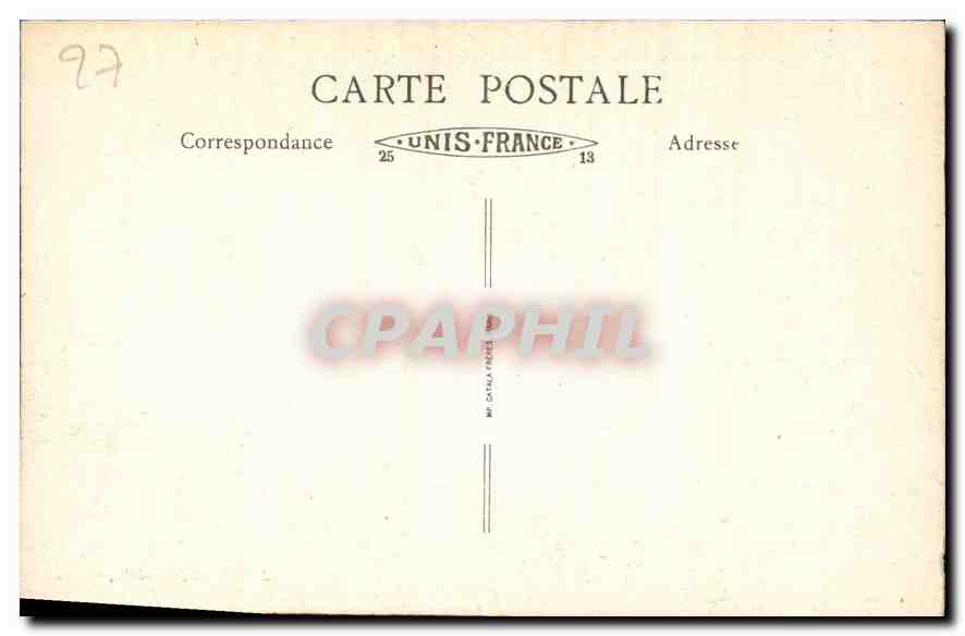 CPA Gisors Eure La Cathedrale vue de la Tour du Prisonnier  — Rückseite