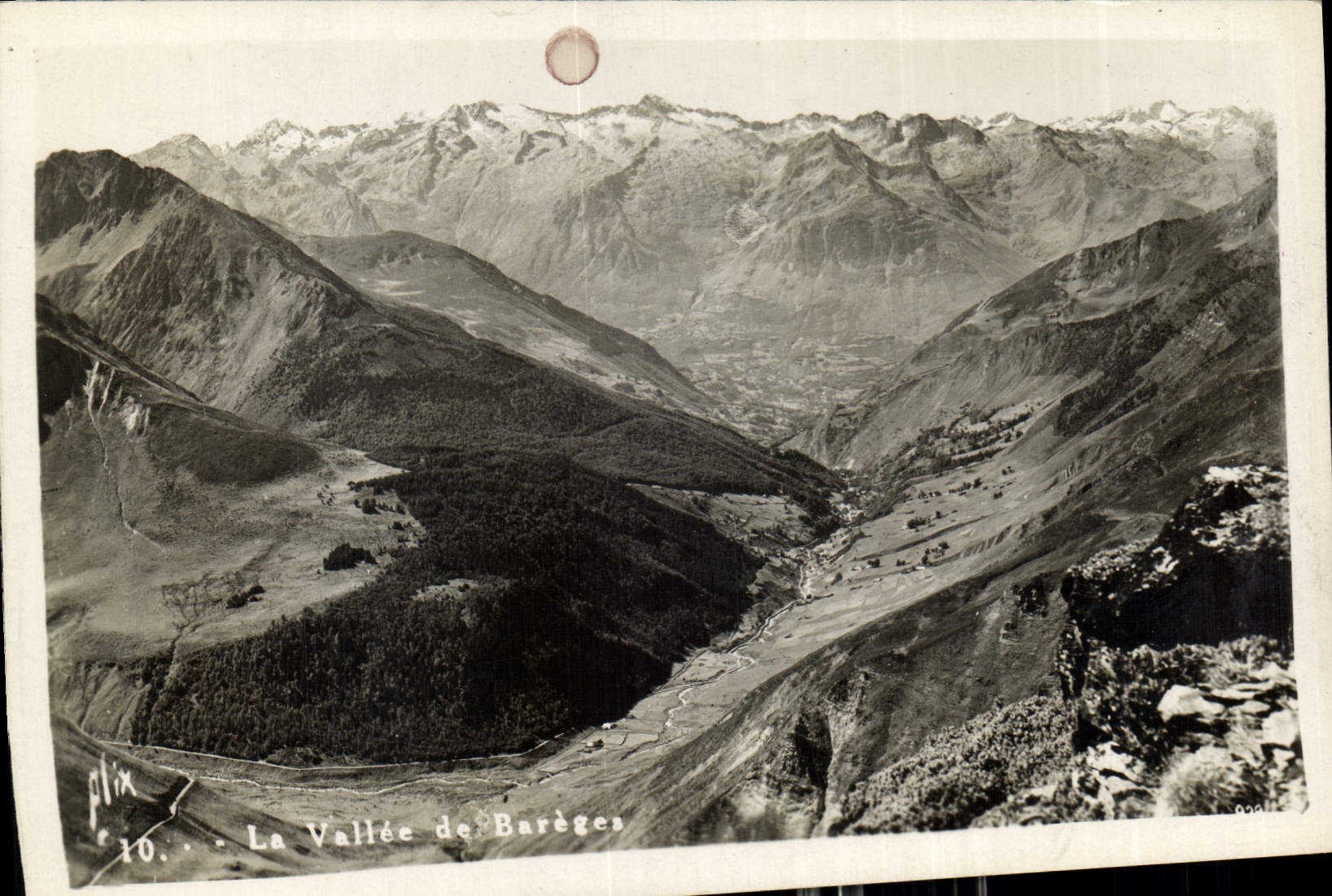 La Vallée de Barèges — vue panoramique — Éditions « Alix » - Anverso