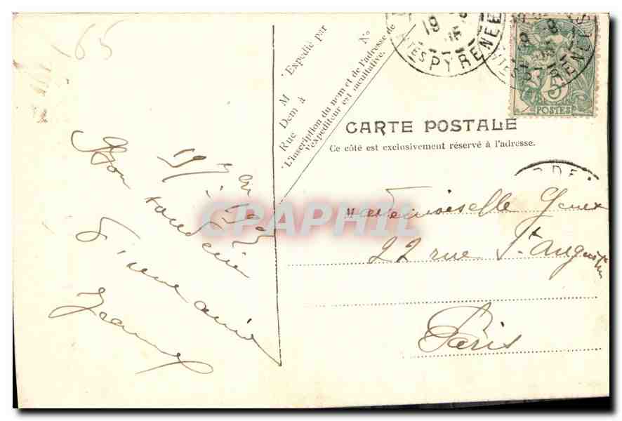 CPA Lourdes La Grotte et la Basilique  — Verso
