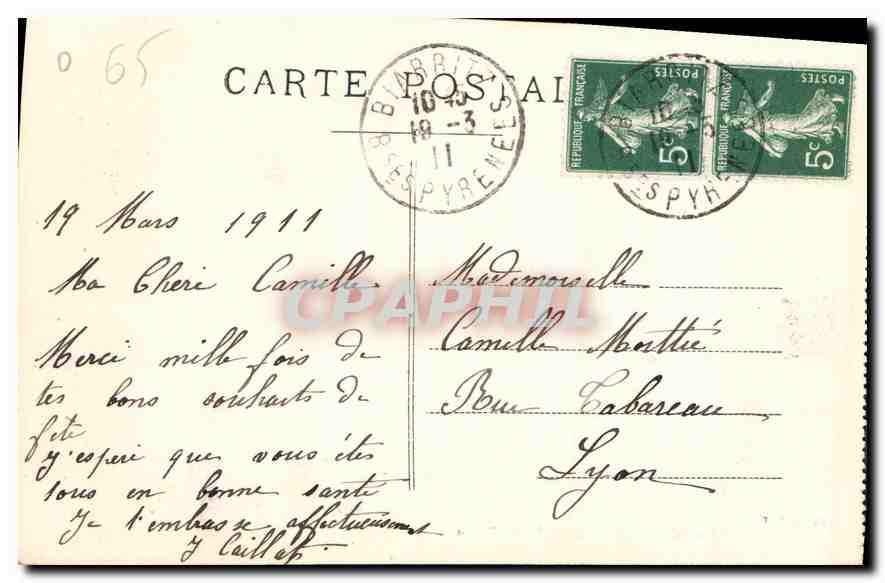 CPA Lourdes Le Calvaire Breton  — Verso