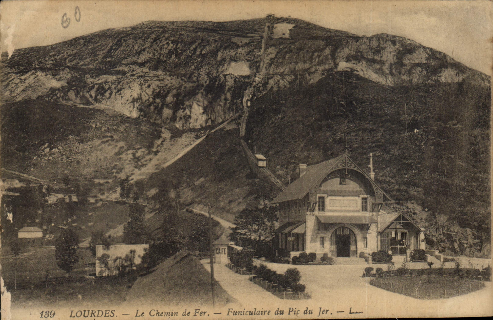 CPA Lourdes Le Chemin de Fer Funiculaire du Pic du Jer 