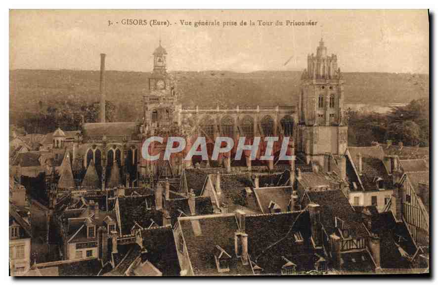 CPA Gisors Eure Vue generale prise de la Tour du Prisonnier 