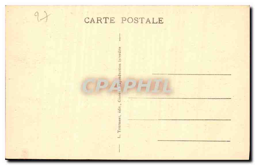 CPA Gisors Eure Vue generale prise de la Tour du Prisonnier  — Rückseite