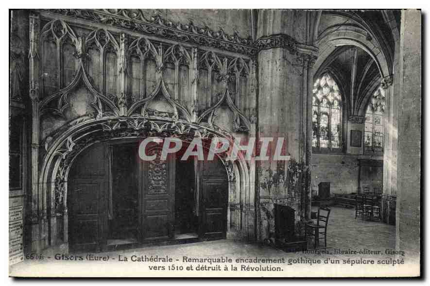 CPA Gisors Eure La Cathedrale Remarquable encadrement 