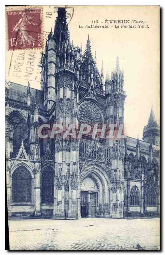 Évreux (Eure) — La Cathédrale - Le Portail Nord — Photo-Édition, 6, Rue Sérétie - Paris