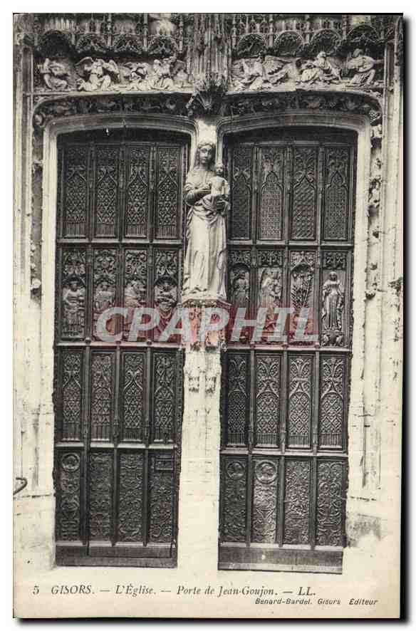 CPA Gisors L'Eglise Porte de Jean Goujon 
