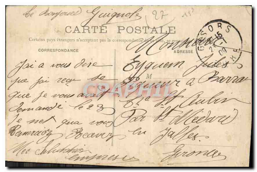 CPA Gisors Eure Cathedrale Rosace portail nord  — Rückseite
