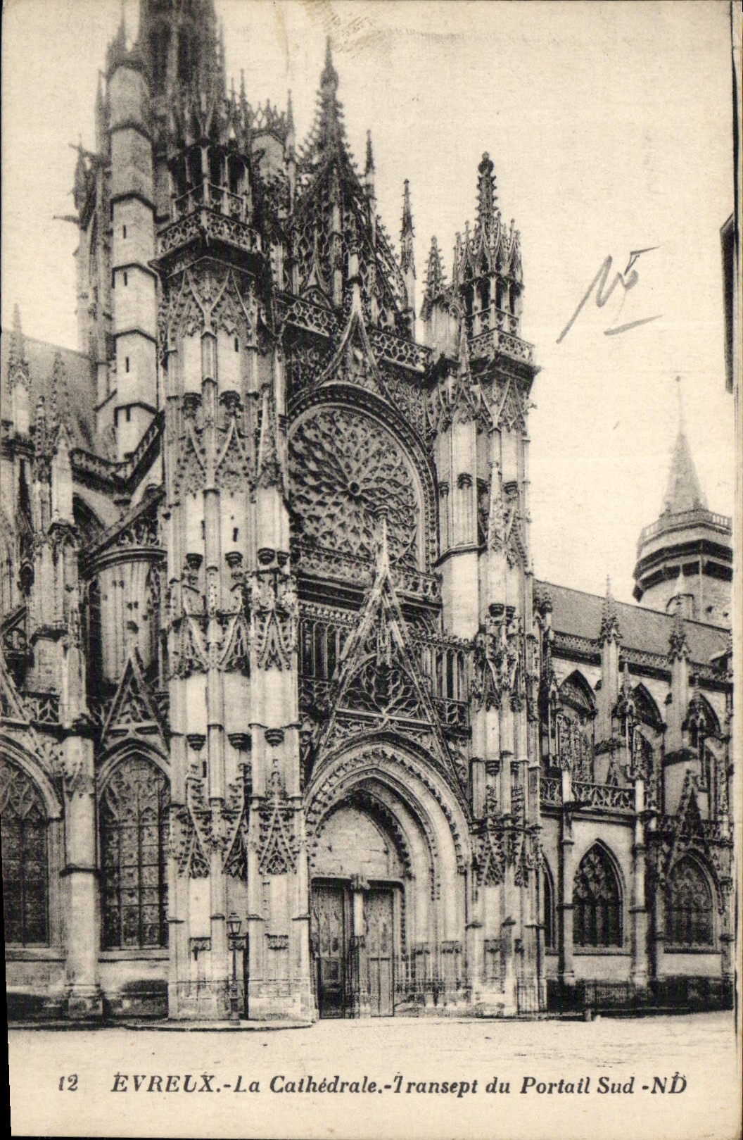 CPA Evreux La Cathedrale Transept du Portail Sud 