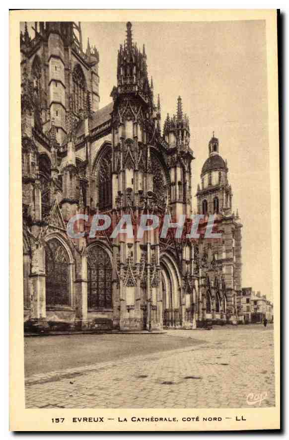 CPA Evreux La Cathedrale Cote Nord 