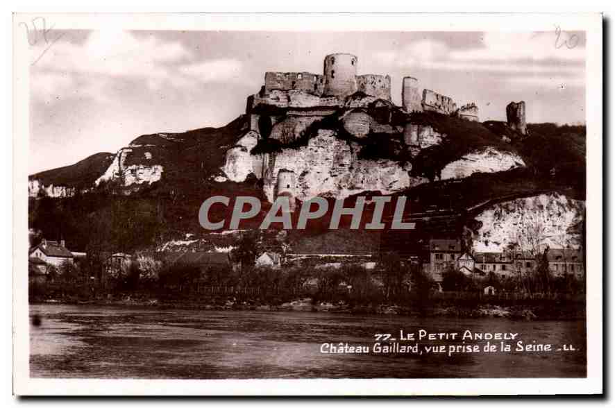 Château Gaillard, vue prise de la Seine — Le Petit Andely — Levy et Neudien, Paris