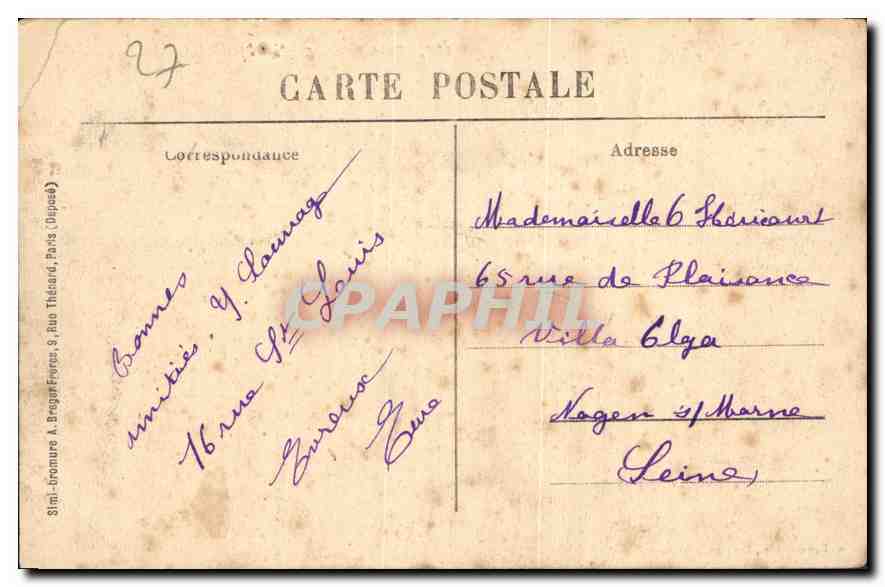 CPA Evreux La Cathedrale Cote Nord  — Rückseite
