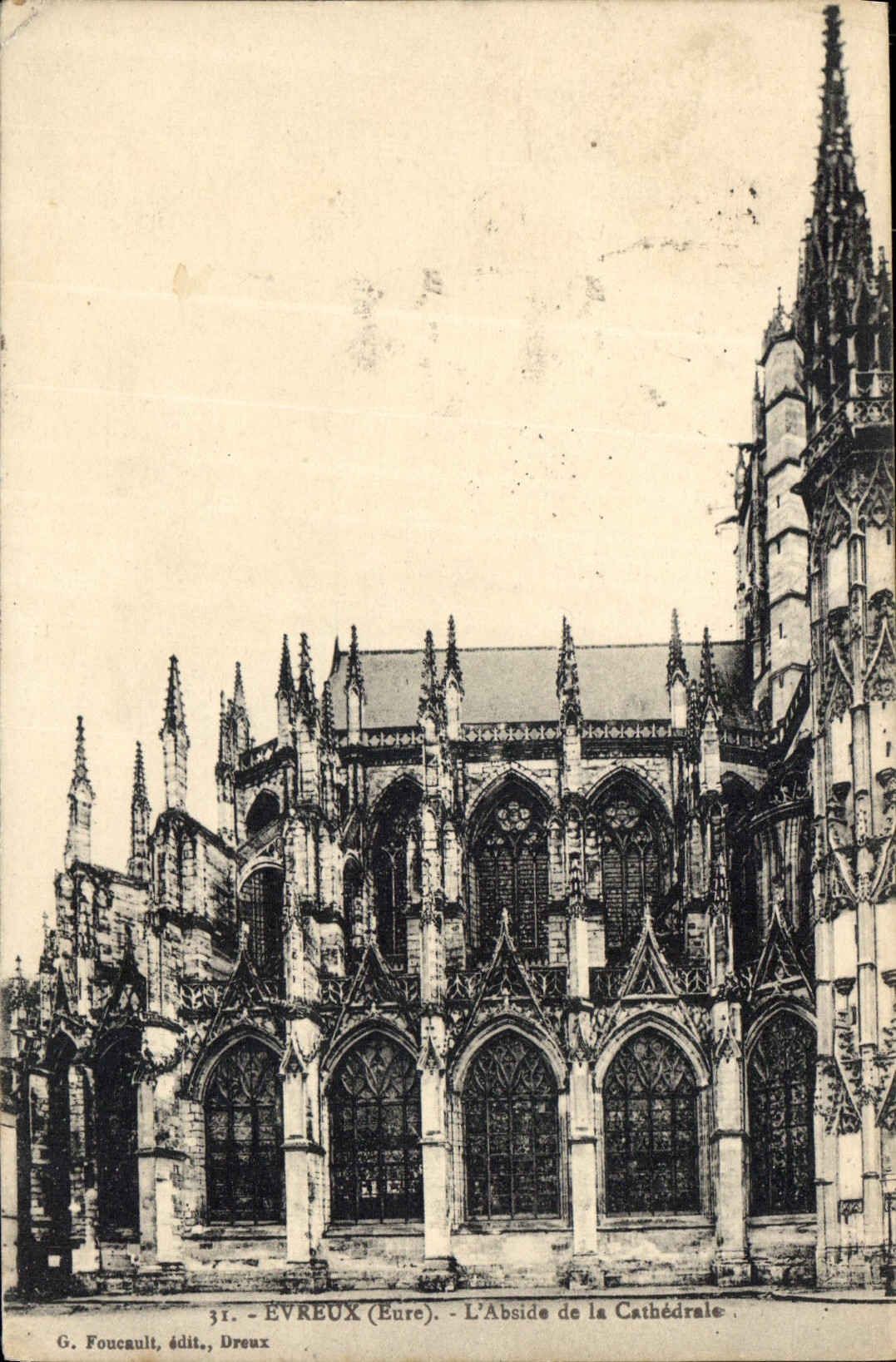 CPA Evreux Eure L'Abside de la Cathedrale 