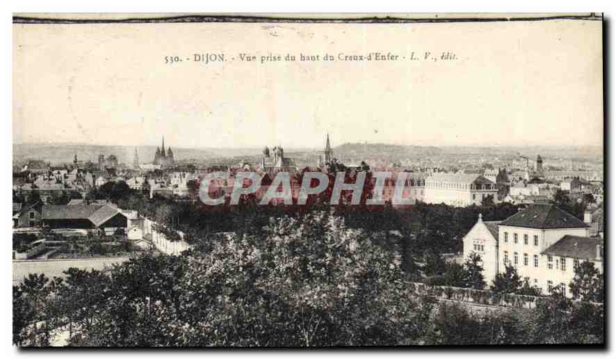 CPA Dijon Vue prise du haut du Creux d'Enfer 