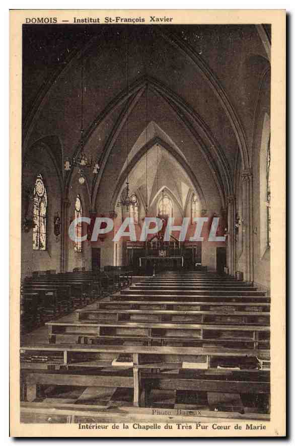 Domois — Institut St-François Xavier — Intérieur de la Chapelle du Très Pur Cœur de Marie — Photo Bureau