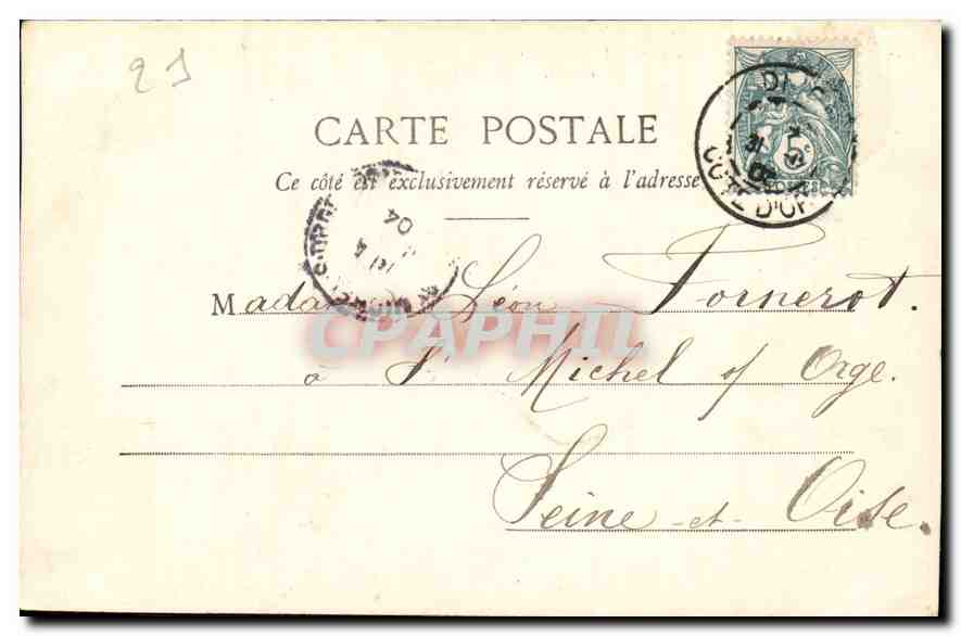 CPA Dijon Palais des Ducs de Bourgogne et Tour des Etats  — Rückseite