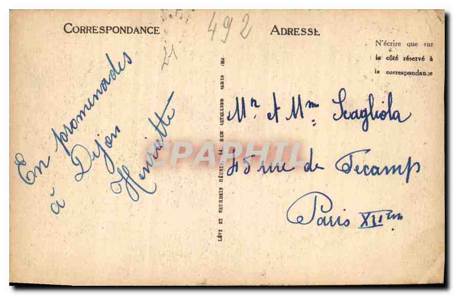 CPA Dijon La Maison des Ambassadeurs  — Verso