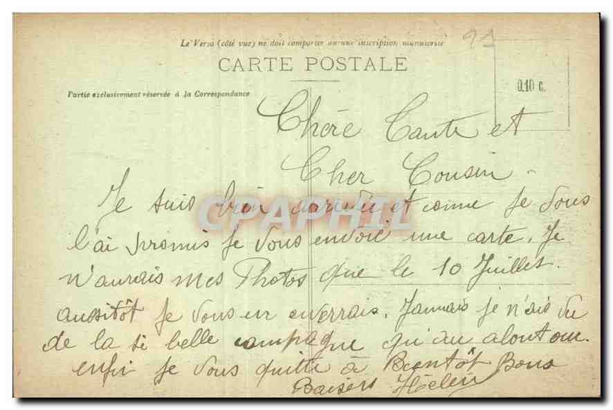 CPA Dijon Vue generale prise de Saint Michel  — Rückseite