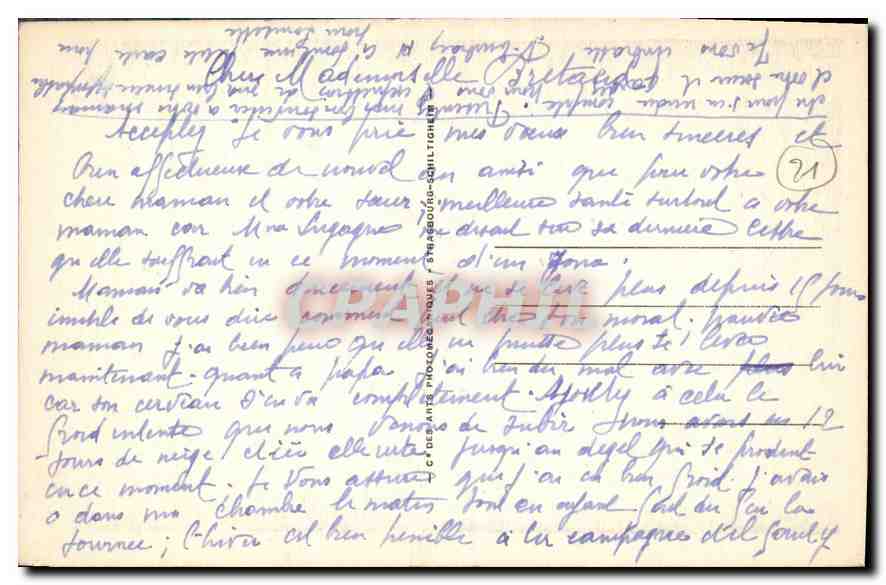 CPA Dijon La Porte de la rue du Palais  — Rückseite