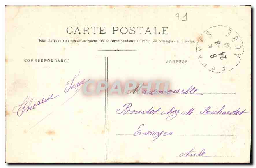 CPA Environs de Chatillon sur Seine Vue de l'Aube prise entre Veuxhaulles et Montigny sur Aube — Rückseite