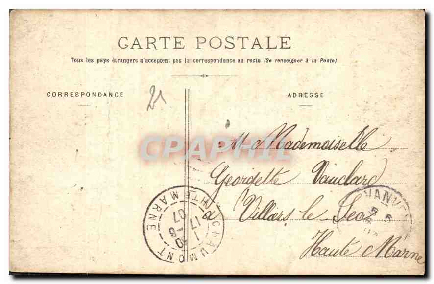 CPA Cote d'Or Chatillon sur Seine Source de la Douix  — Rückseite