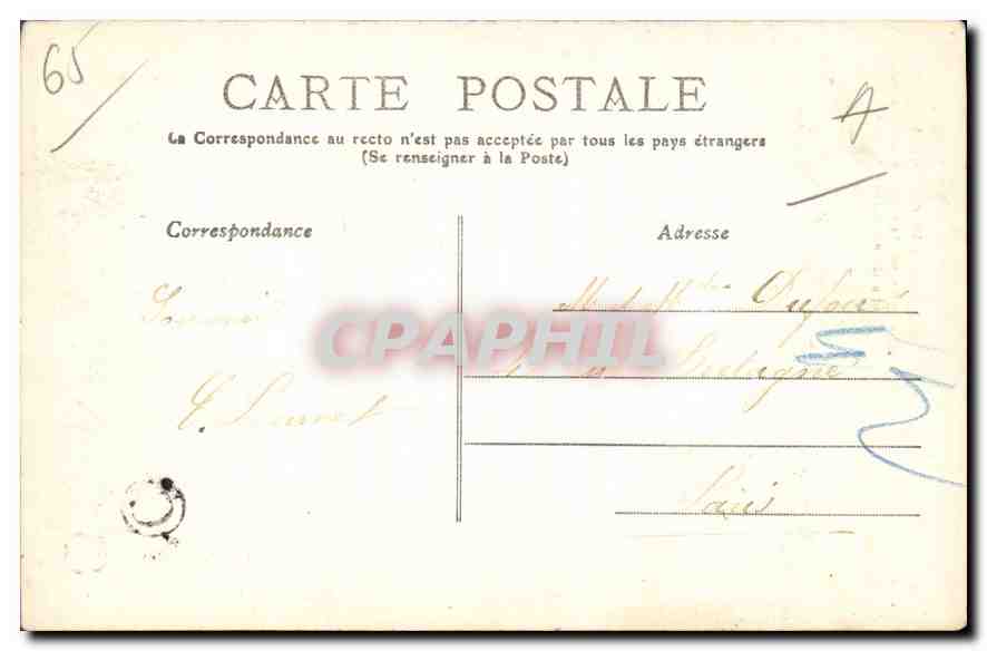 CPA Les Pyrenees Route d'Argeles  — Rückseite