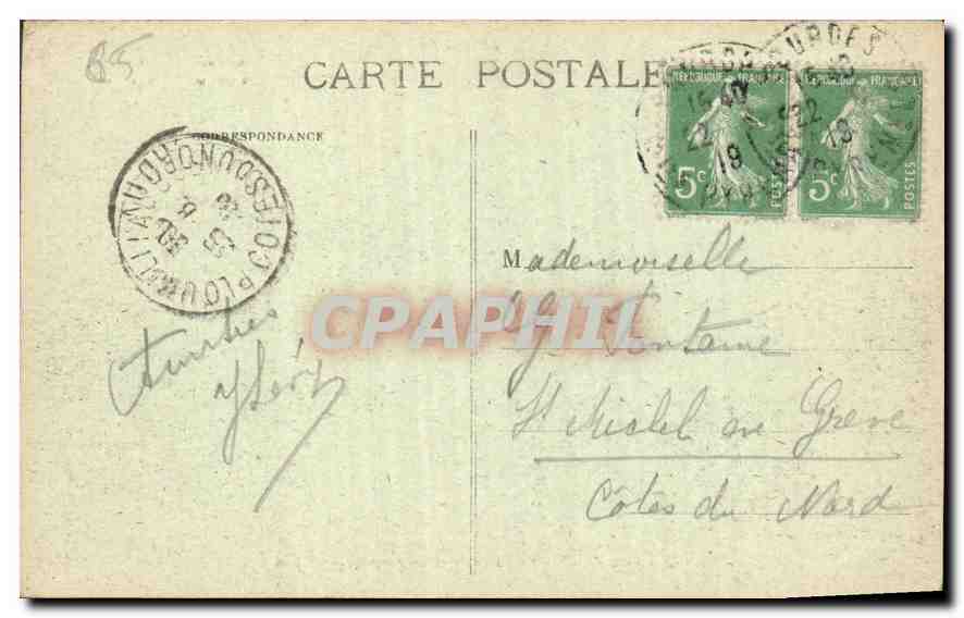 CPA Lourdes Le Chateau et les Montagnes du Sud  — Rückseite