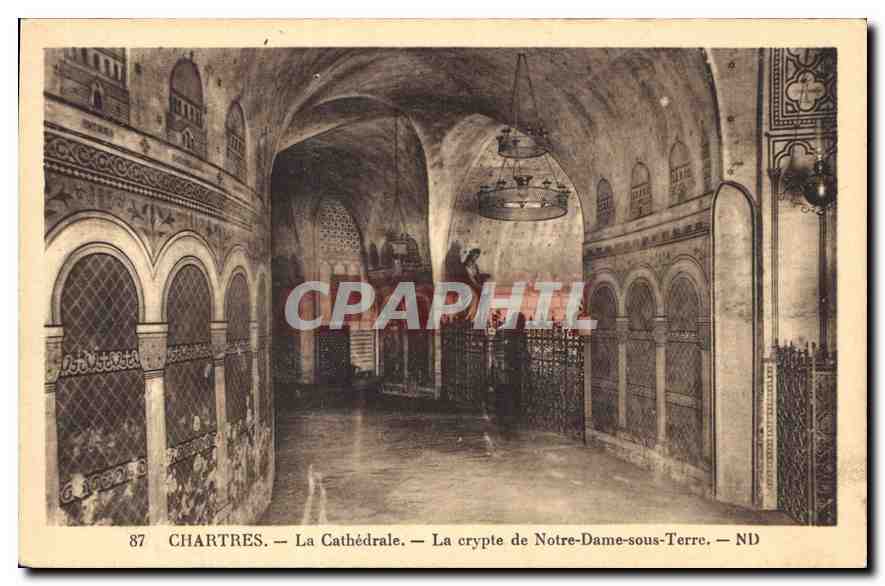 CPA Chartres La Cathedrale La Crypte de Notre Dame sous Terre 