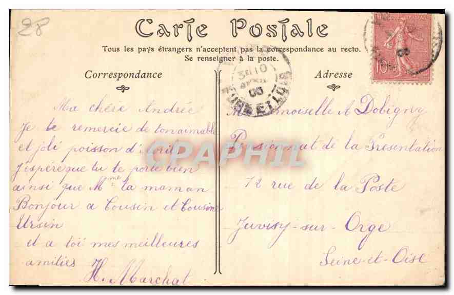 CPA Chartres La Cathedrale  — Rückseite