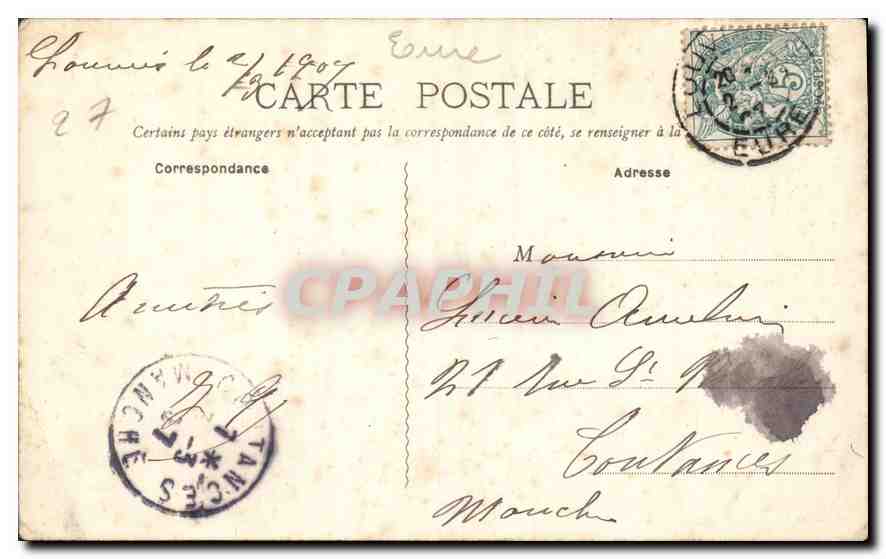 Louvières - Église Notre-Dame, portail sud — Librairie Barthé, Louviers — Rückseite