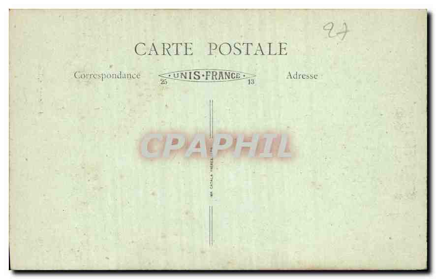 CPA Gisors Eure Cathedrale Rosace Portail Nord  — Rückseite