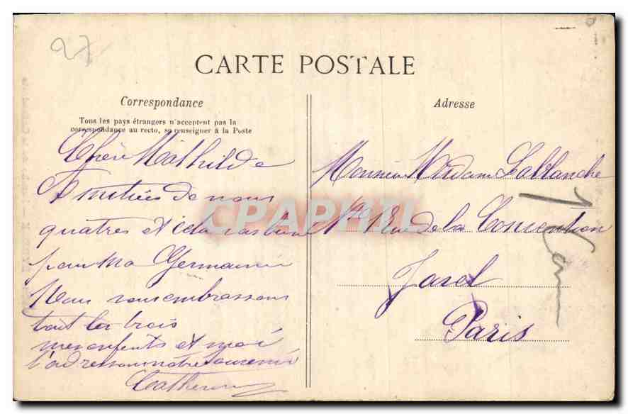 CPA Evreux Porche de la Cathedrale  — Rückseite