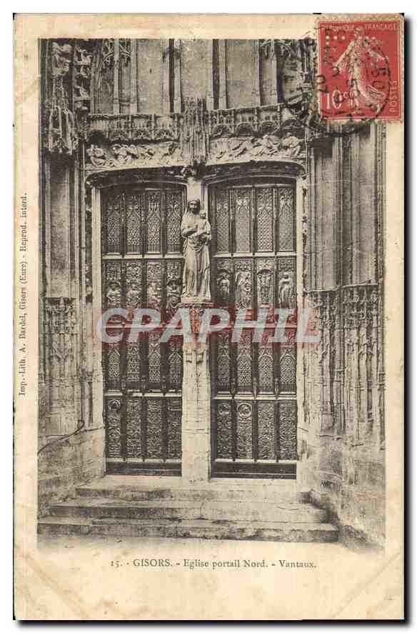 CPA Gisors Eglise Portail Nord Vantaux 