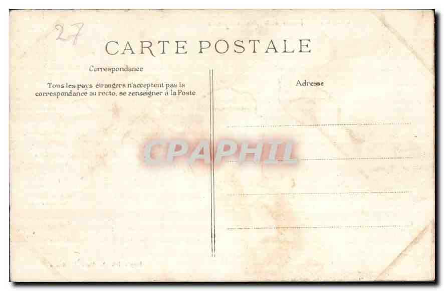 CPA Gisors Jardin de la ville et Donjon  — Rückseite