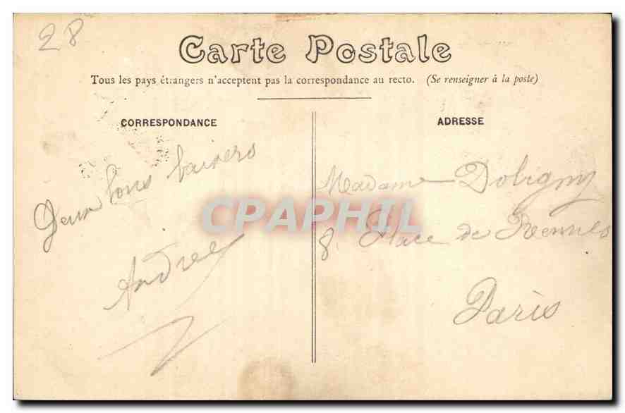 CPA Chartres a vol d'oiseau La Cathedrale  — Rückseite
