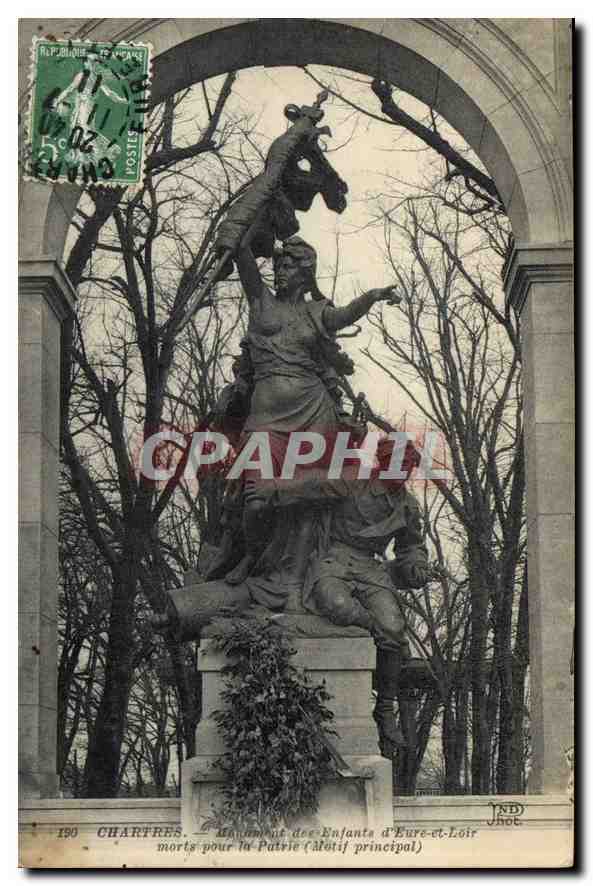 CPA Chartres Monument des Enfants d'Eure et Loir 
