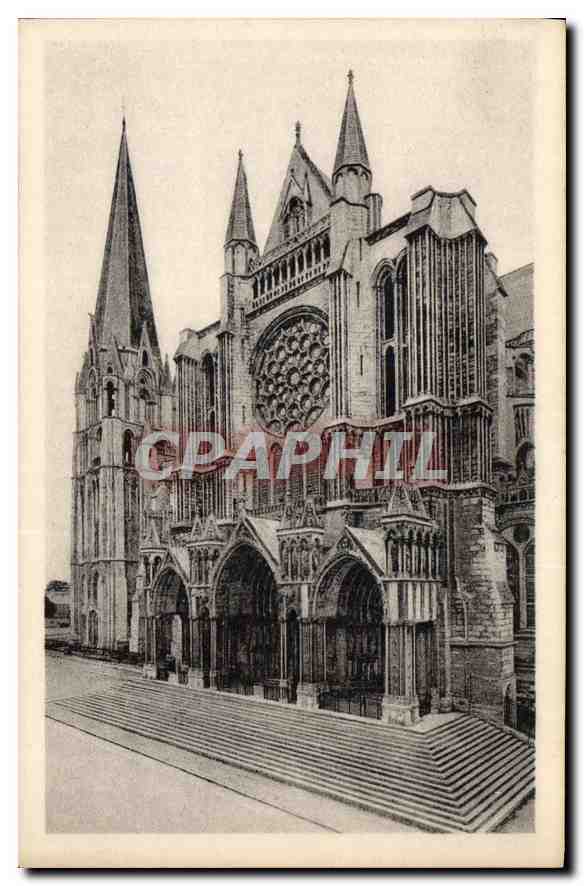 CPA Cathedrale de Chartres Portail Sud 