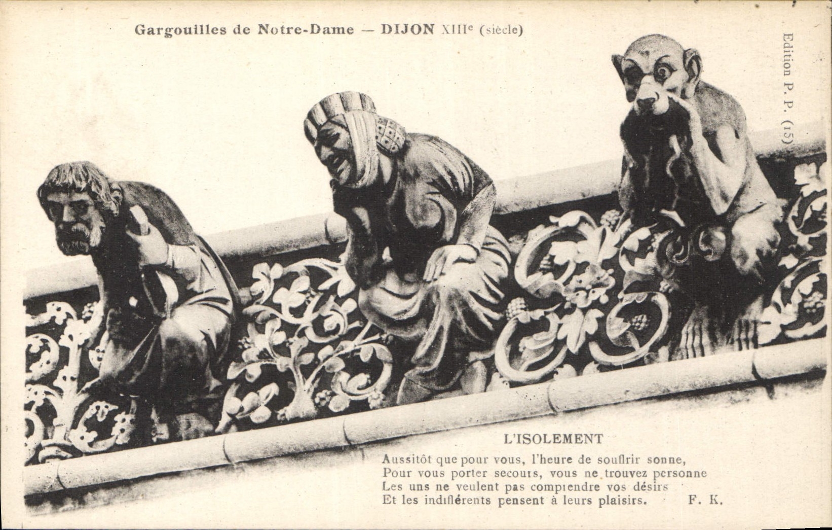 CPA Gargouilles de Notre Dame Dijon 