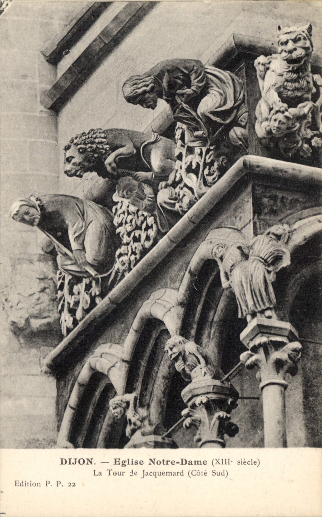 CPA Dijon Eglise Notre Dame La tour de Jacquemard