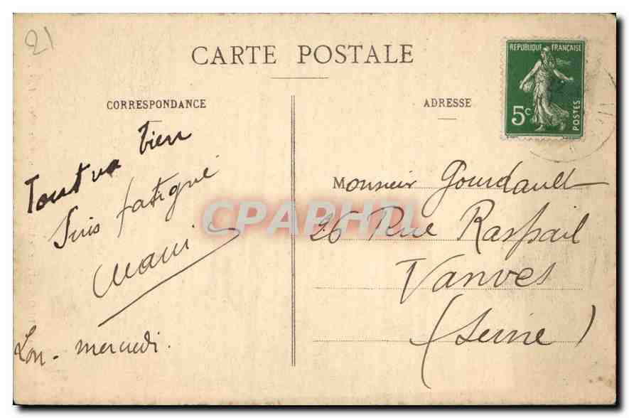 CPA Dijon Porte de l'Ecole Saint Francois de Sales  — Rückseite