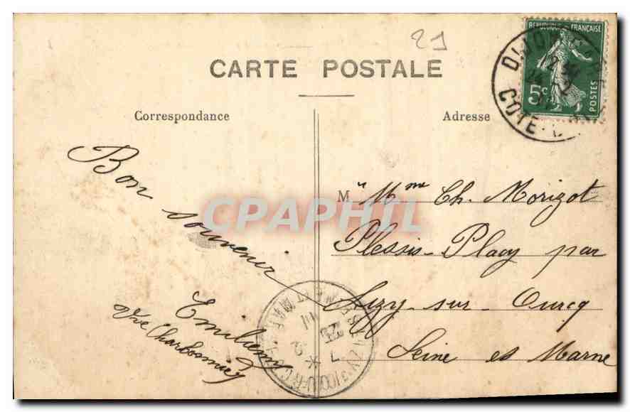 CPA Dijon Le Square Darcy  — Rückseite