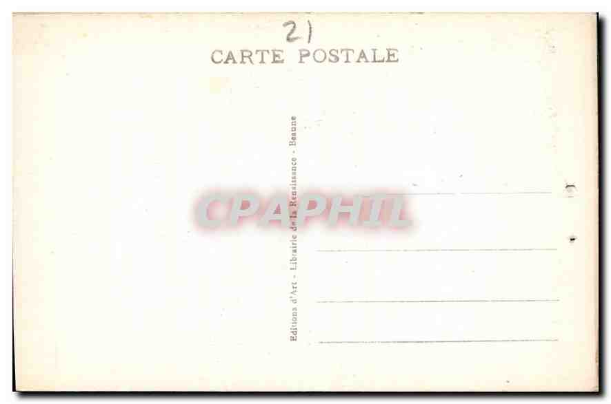 CPA Beaune Hotel Dieu Coin de la Cour d'Honneur Grands Louvres et Calvaire  — Rückseite