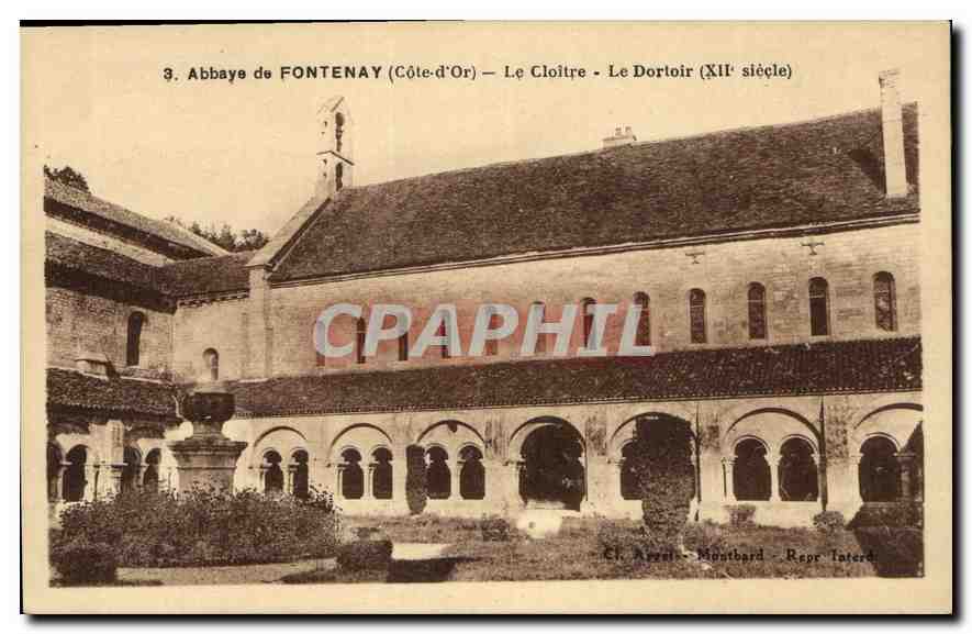 CPA Abbaye de Fontenay Cote d'Or Le Cloitre Le Dorloir 