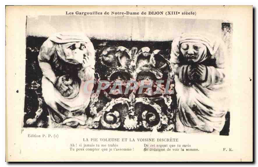 CPA Les Gargouilles de Notre Dame de Dijon 