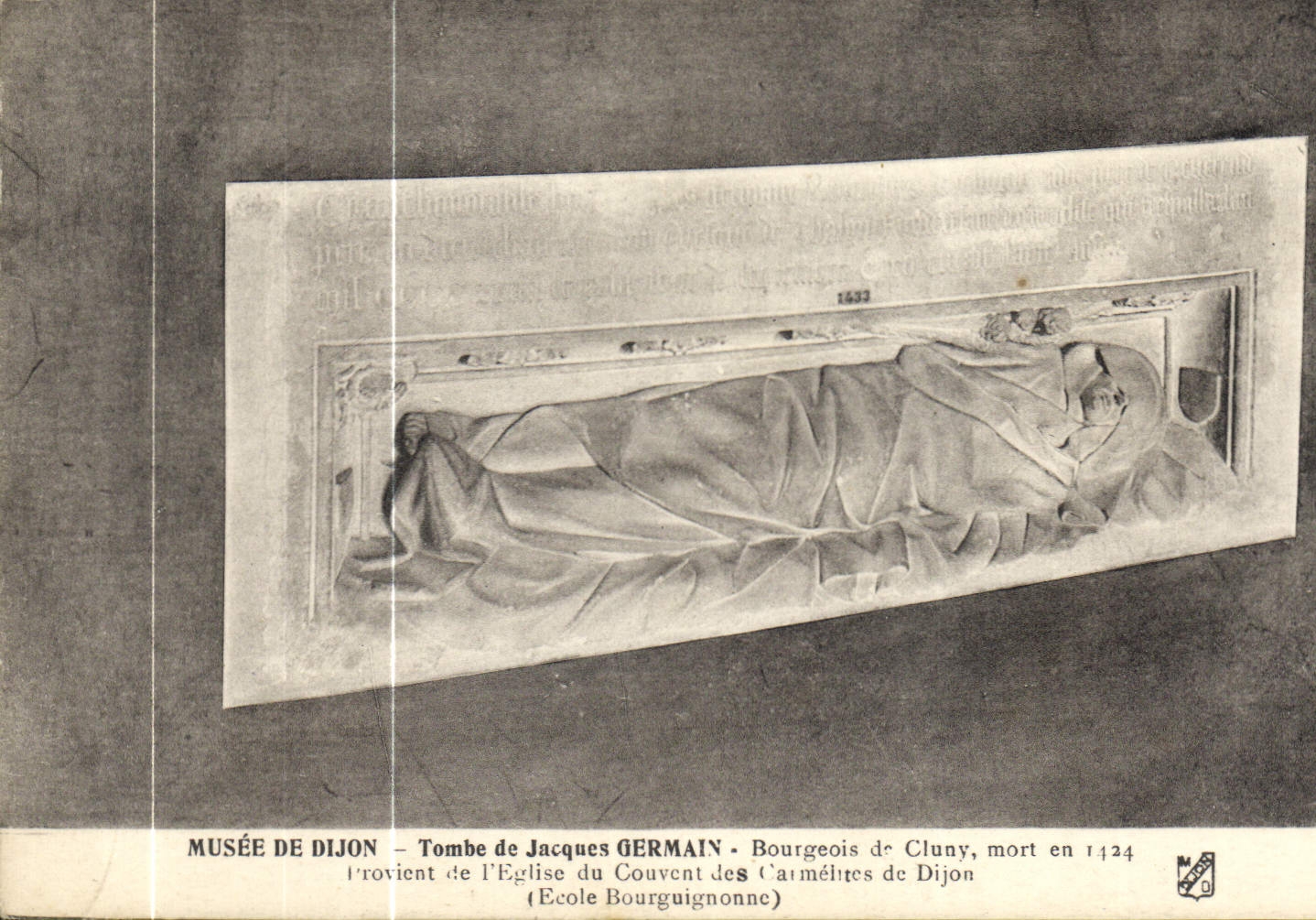 CPA Musee de Dijon Tombe de Jacques Germain 
