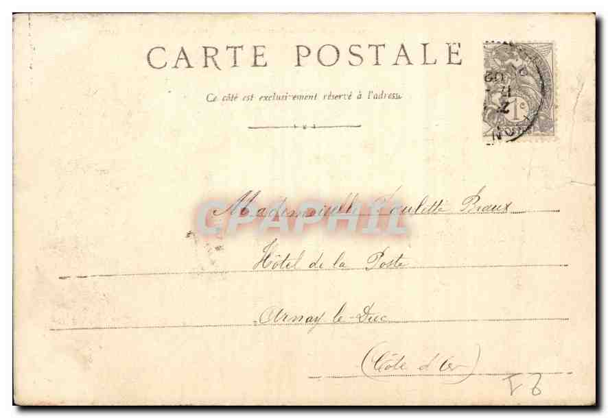 CPA Environs de Dijon Le Revail de Napoleon par Rude  — Verso
